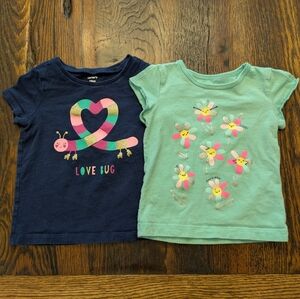 Carter's Blue and Green Short Sleeve Tees Casual Comfort